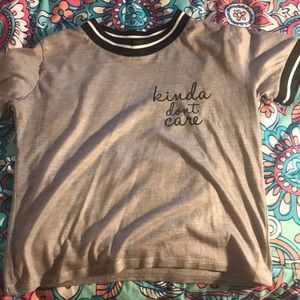 Grey black and white shirt